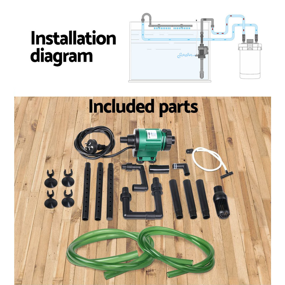 Aquarium External Canister Filter Aqua Fish Water Tank Sponge Pond 1250L