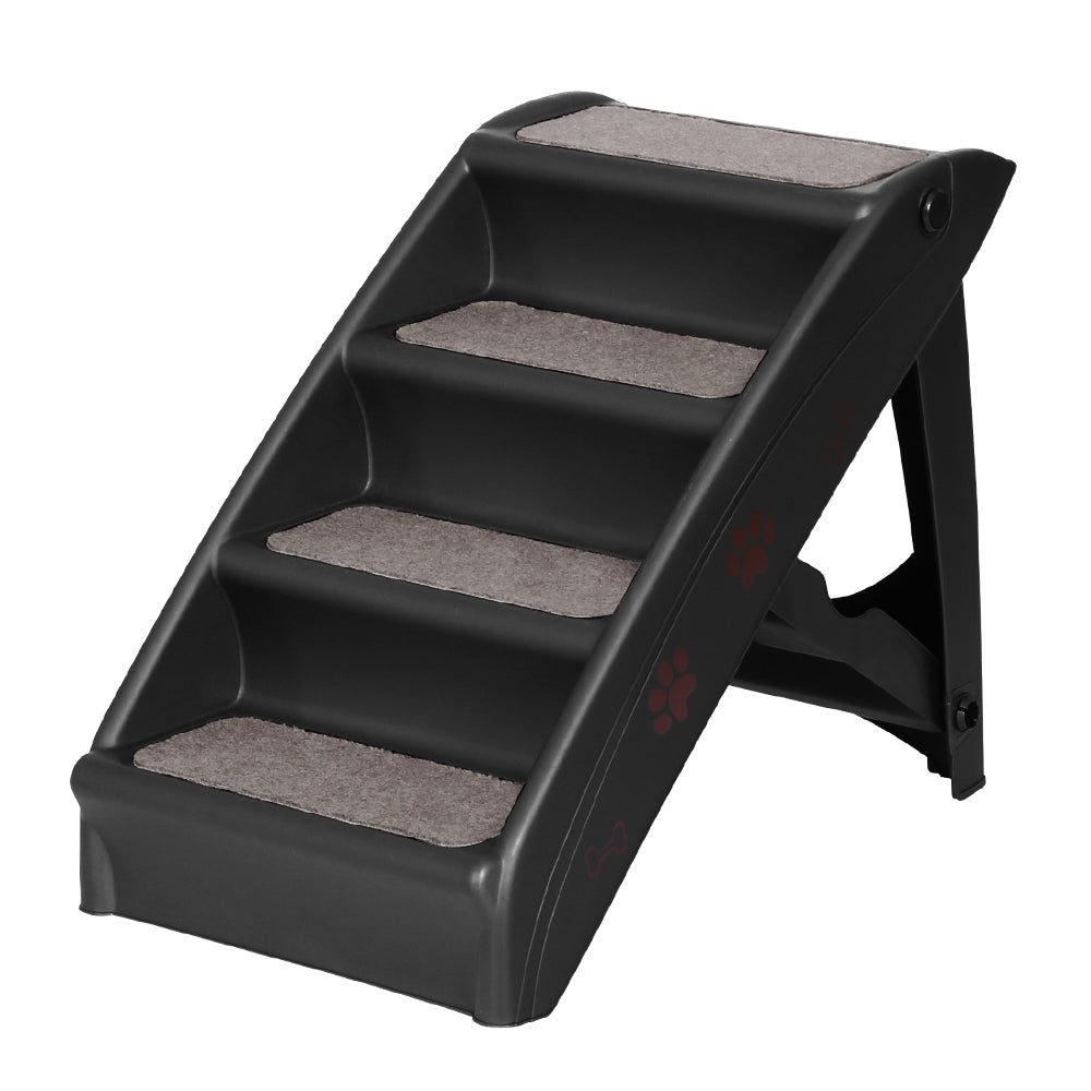 Pet Stairs Ladder Portable Foldable Black