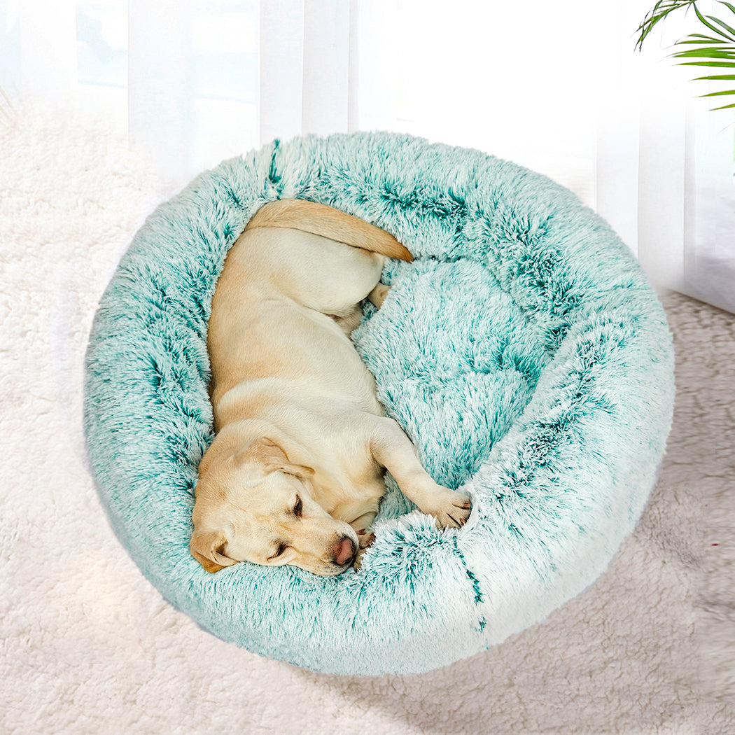MEDIUM Cat Beds Pet Donut Nest Calming - Teal