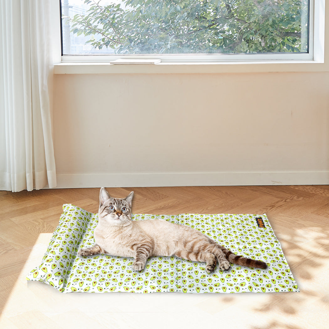 SMALL Cat Beds Pet Cooling Mat Gel Non-Toxic - Yellow