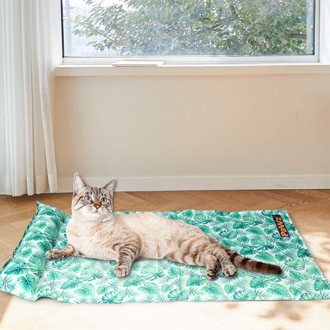 SMALL Cat Beds Pet Cooling Mat Gel Non-Toxic - Green