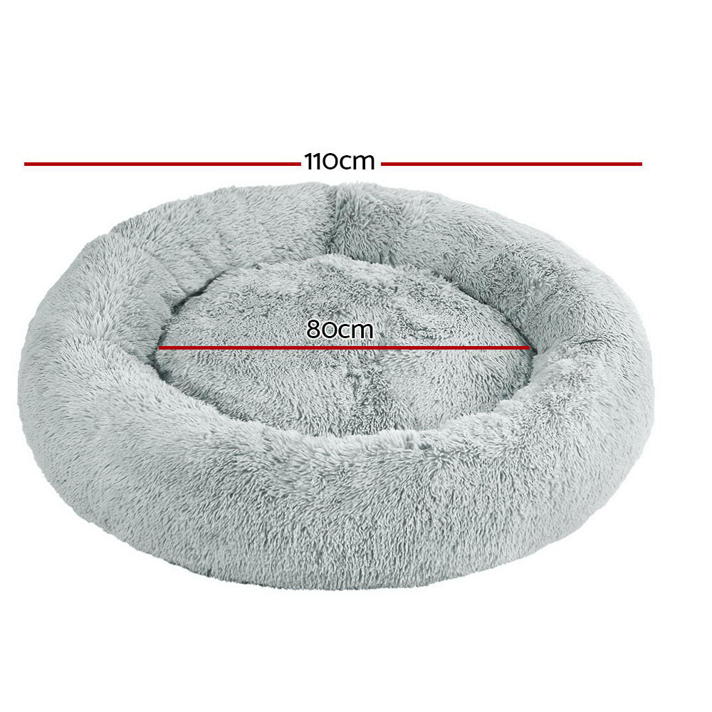 Pawfect find Calming Extra Large Soft Plush Pet Bed in Light Grey