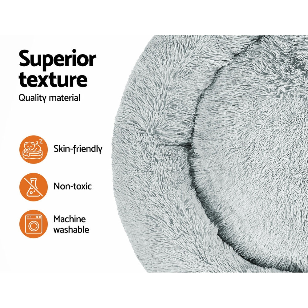 Pawfect find Calming Extra Large Soft Plush Pet Bed in Light Grey