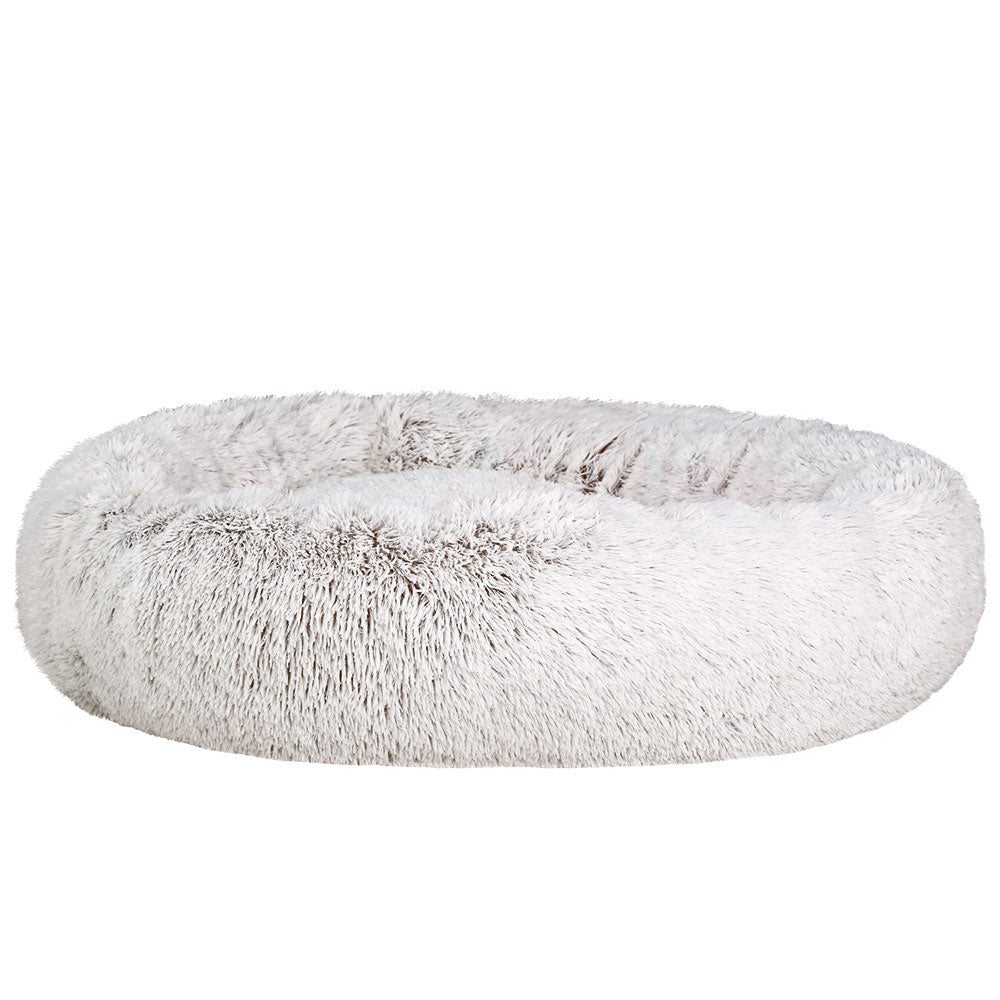 Pawfect find Calming Extra Large Plush Pet Bed in White & Brown