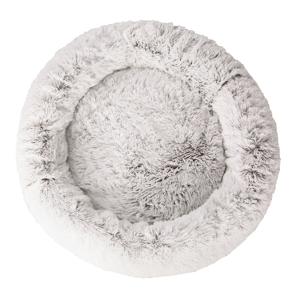 Pawfect find Calming Extra Large Plush Pet Bed in White & Brown