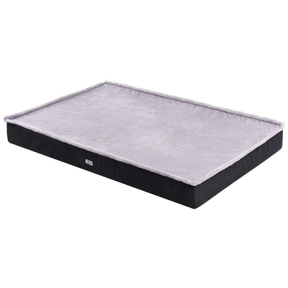 Pawfect find Extra Large Calming Plush Pet Bed with Soft Foam Cushion and Washable Cover in Grey