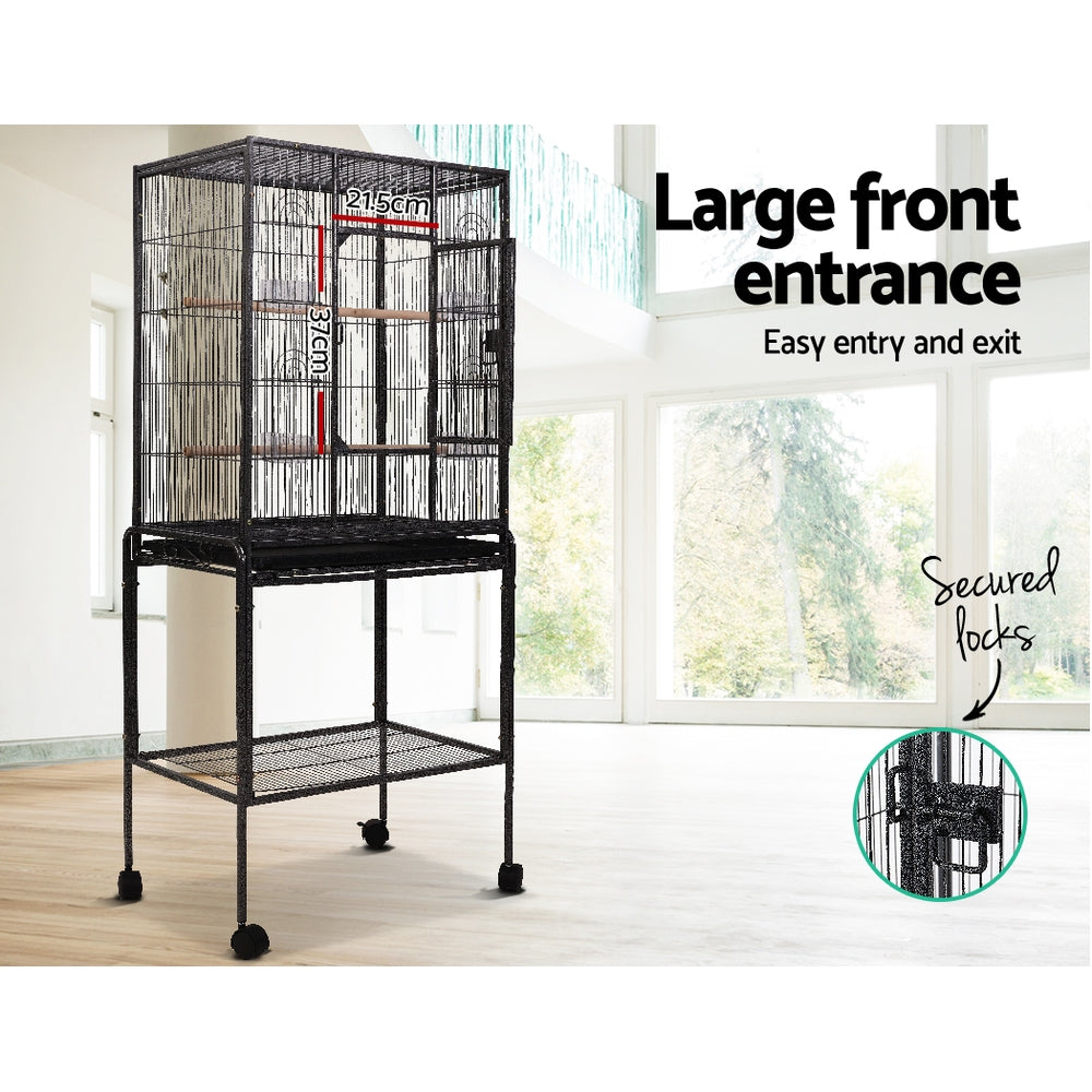 Bird Cage Pet Cages Aviary 144cm Large Travel Stand Budgie Parrot Toys