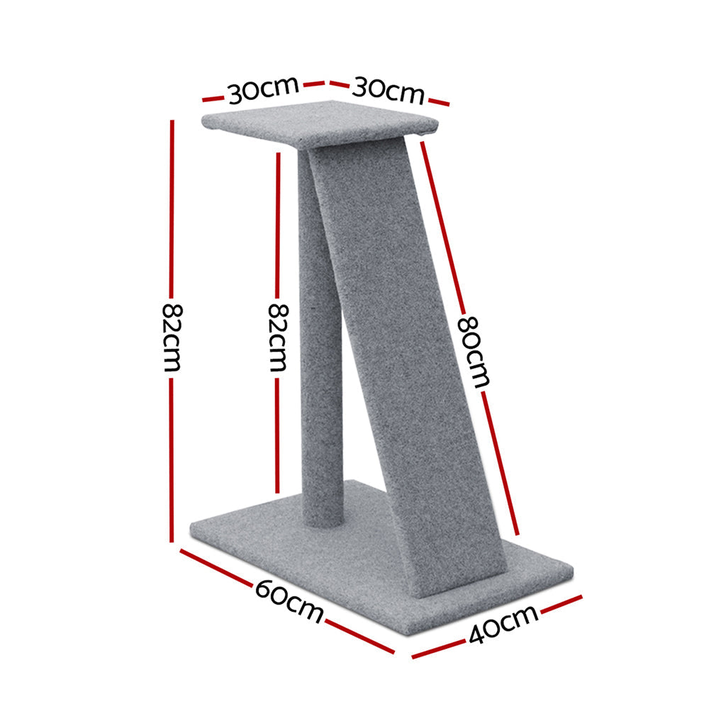 Cat Tree Trees Scratching Post Scratcher Tower Condo House Climb 82cm - Grey