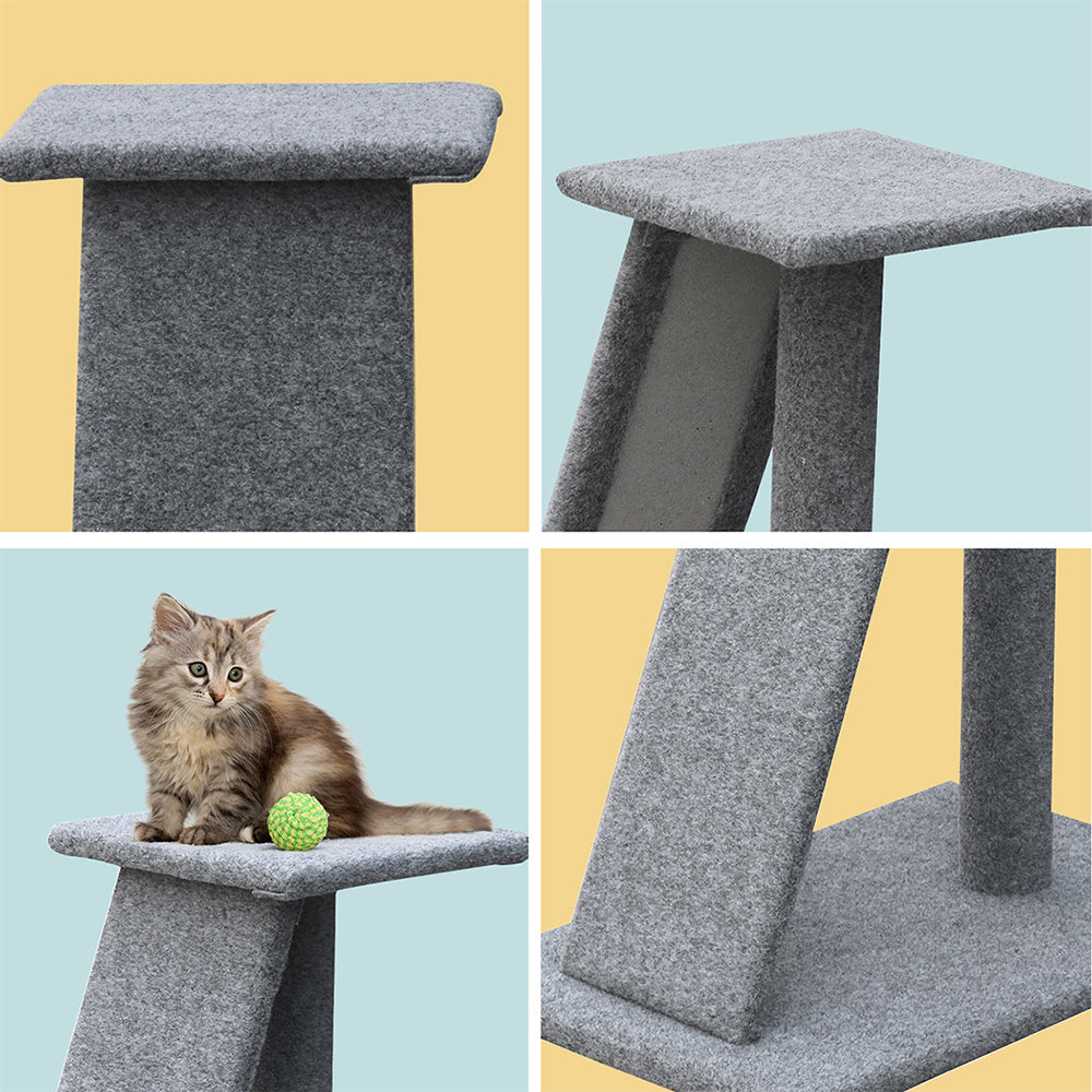 Cat Tree Trees Scratching Post Scratcher Tower Condo House Climb 82cm - Grey