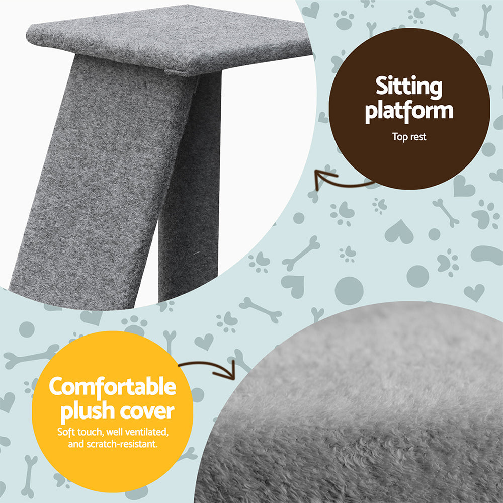 Cat Tree Trees Scratching Post Scratcher Tower Condo House Climb 82cm - Grey