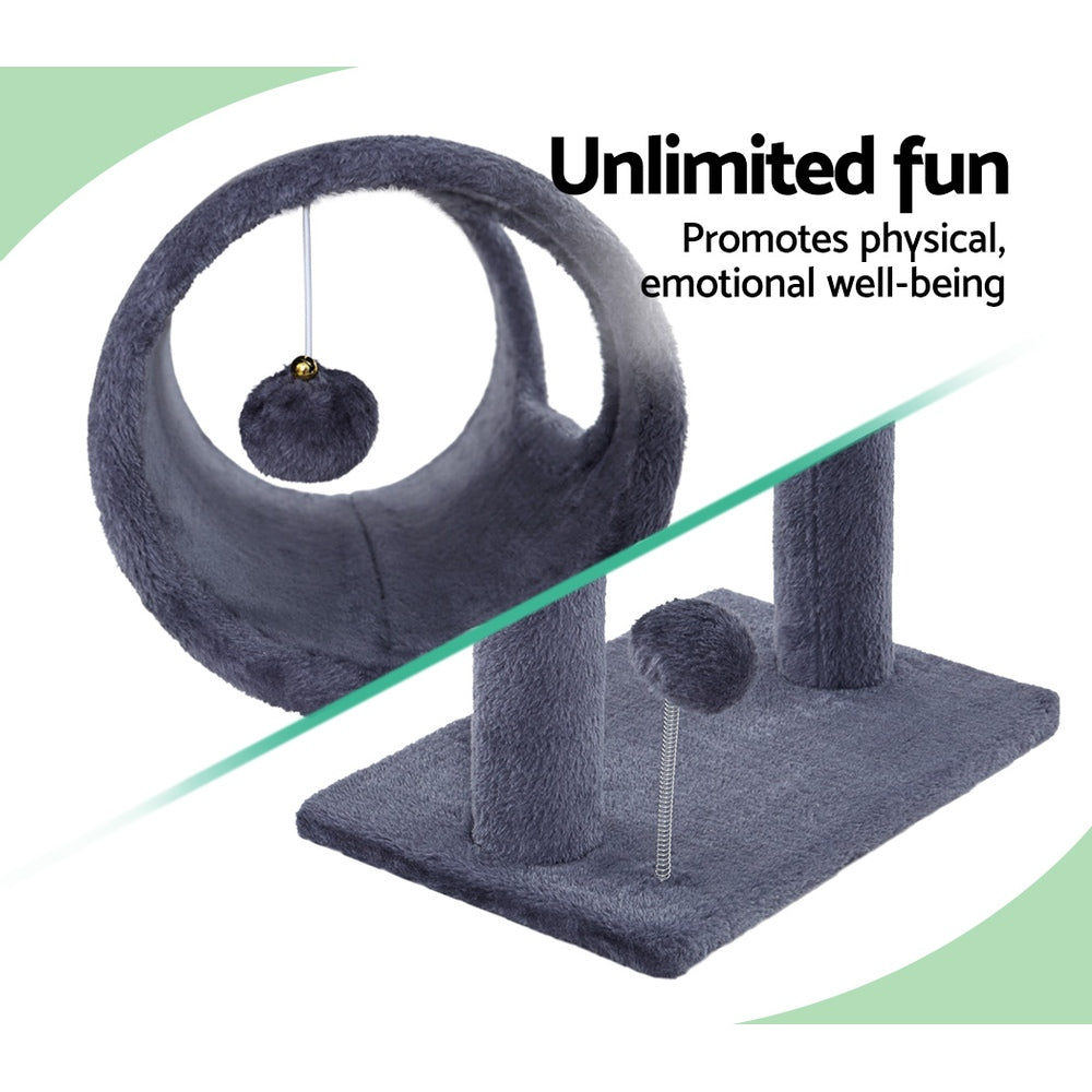 Cat Tree Scratching Post Scratcher Tower Condo House Grey 53cm - Grey