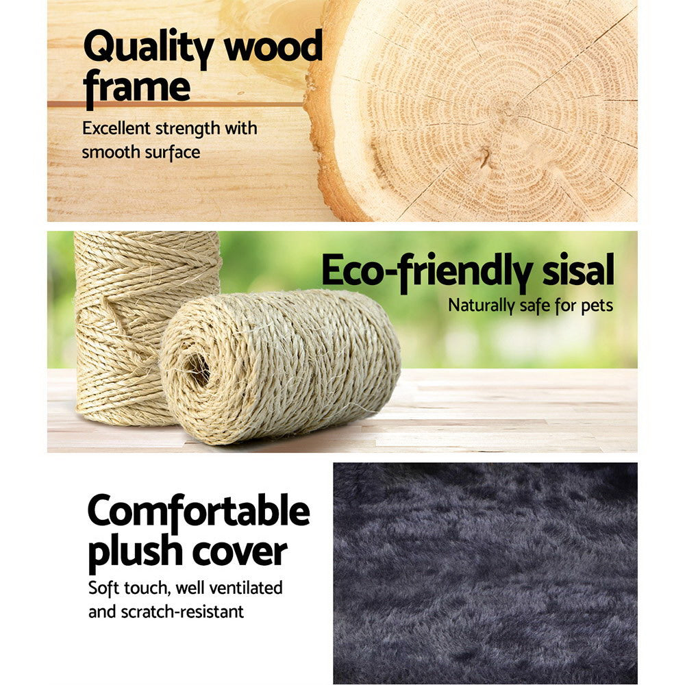 Cat Tree 184cm Trees Scratching Post Scratcher Tower Condo House Furniture Wood