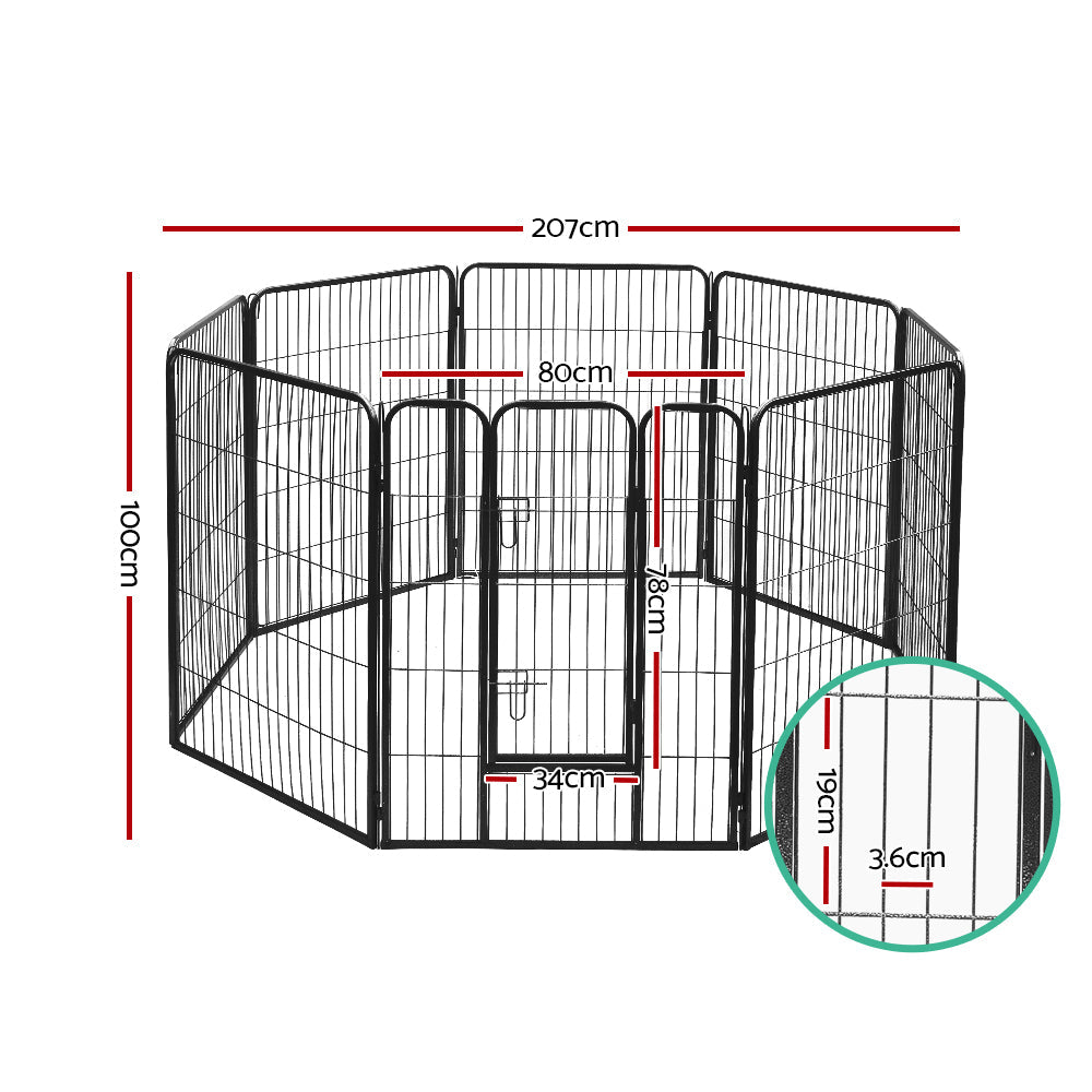 Pet Playpen Dog Playpen 40" 8 Panel Puppy Enclosure Fence Cage