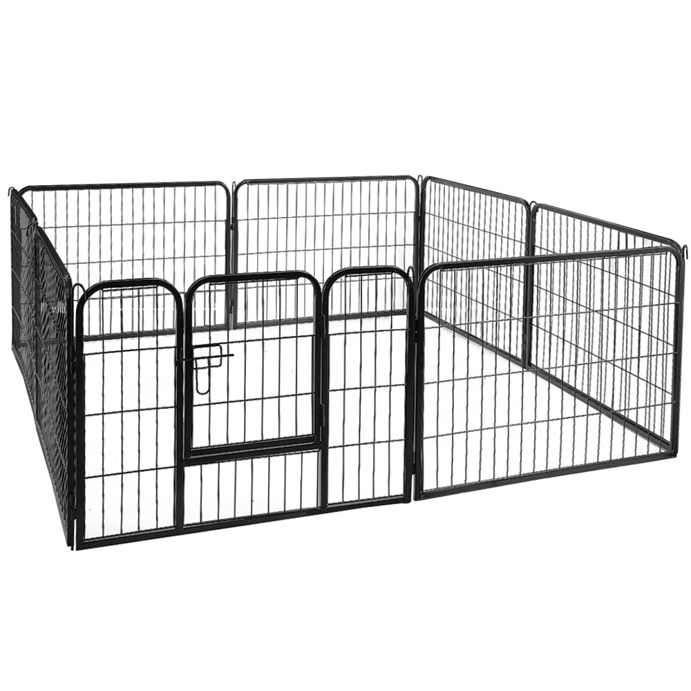 Dog Playpen Pet Playpen 8 Panel Puppy Exercise Cage Enclosure Fence 80x60cm