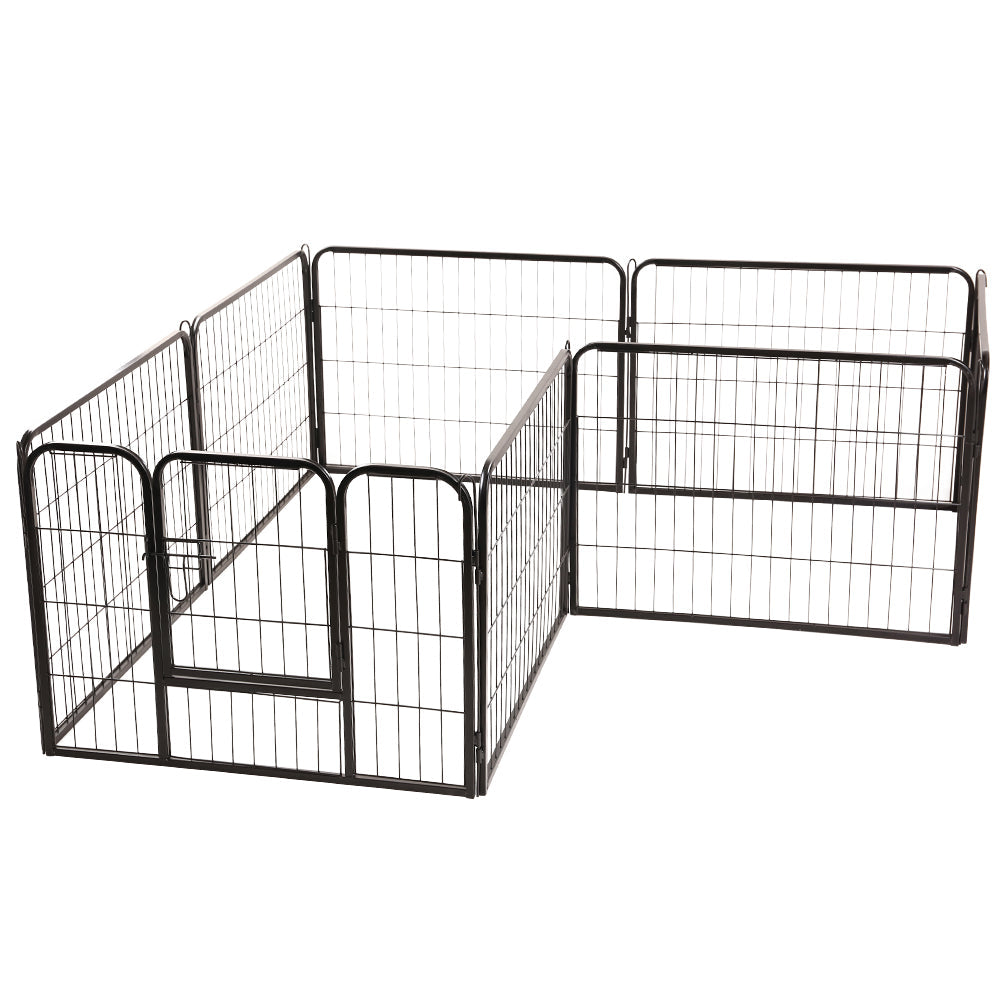 Dog Playpen Pet Playpen 8 Panel Puppy Exercise Cage Enclosure Fence 80x60cm