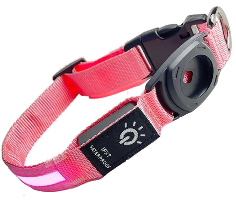Pawfect find Waterproof LED Dog Collar - Pink