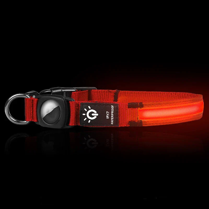 Pawfect find Waterproof LED Dog Collar - Red