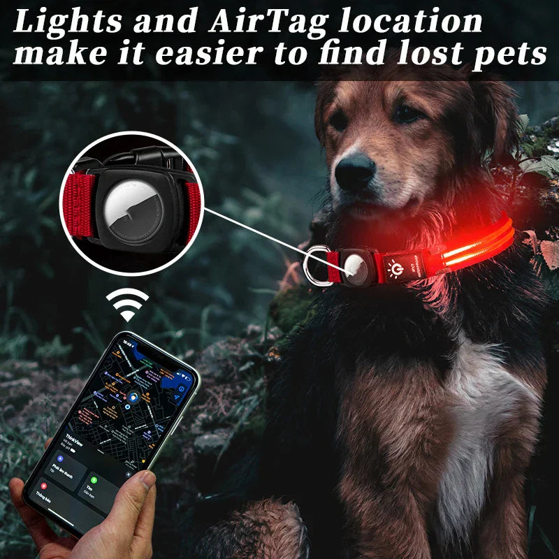 Pawfect find Waterproof LED Dog Collar - Green