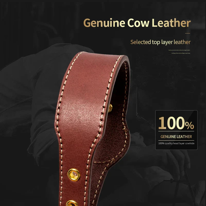 Pawfect find Luxury Leather Dog Collar with AirTag Pocket - Black