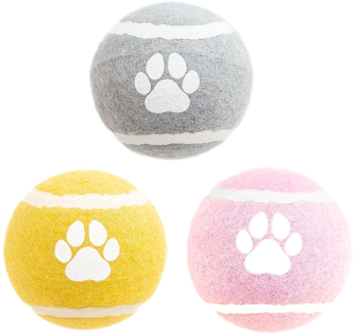 Dog Toys - 3-pack - Dog Puzzle - Interactive - sturdy elastic felt dog balls for retrieving - interactive dog toy