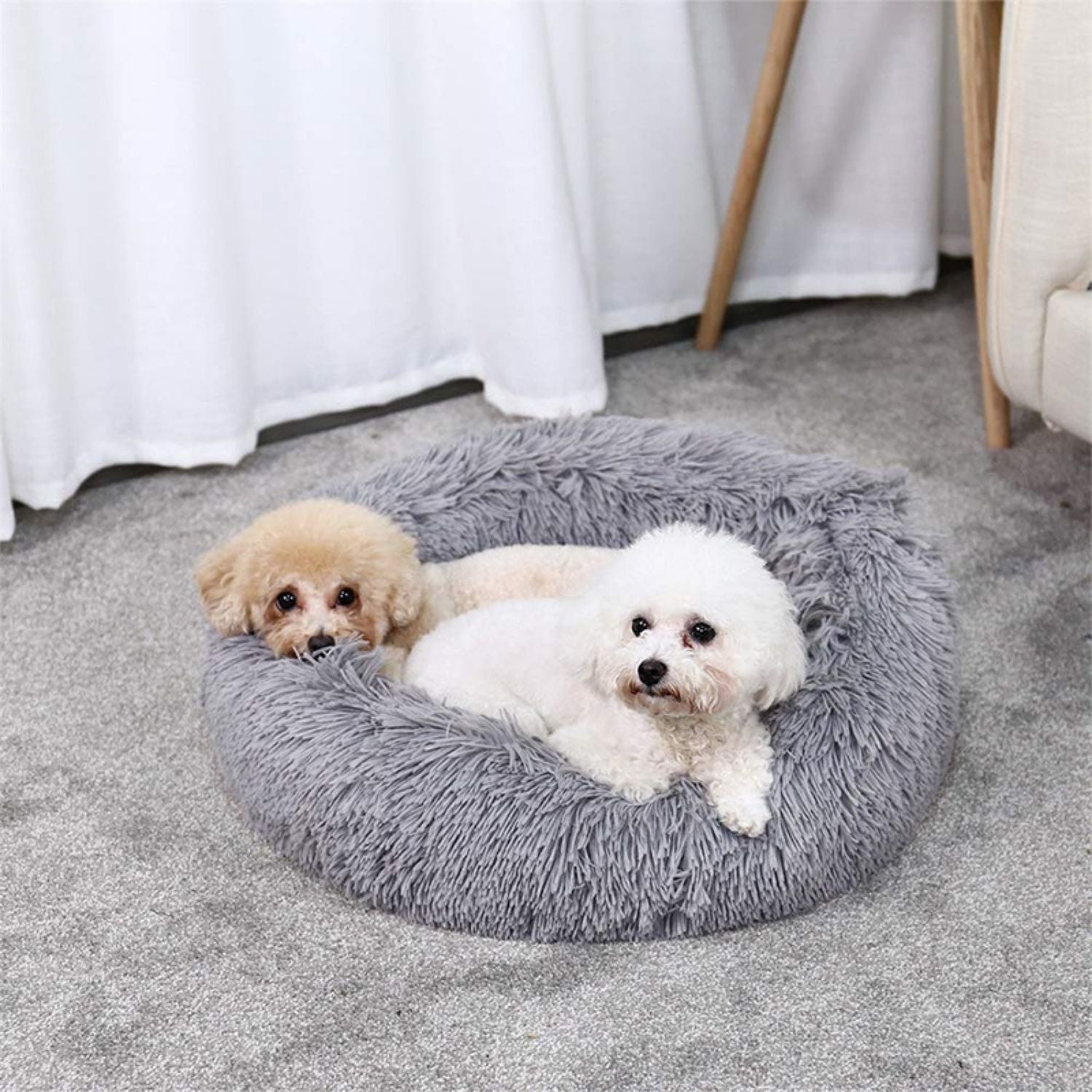 Pawfect find Plush Calming Pet Bed 80cm - Luxurious Comfort for Dogs and Cats