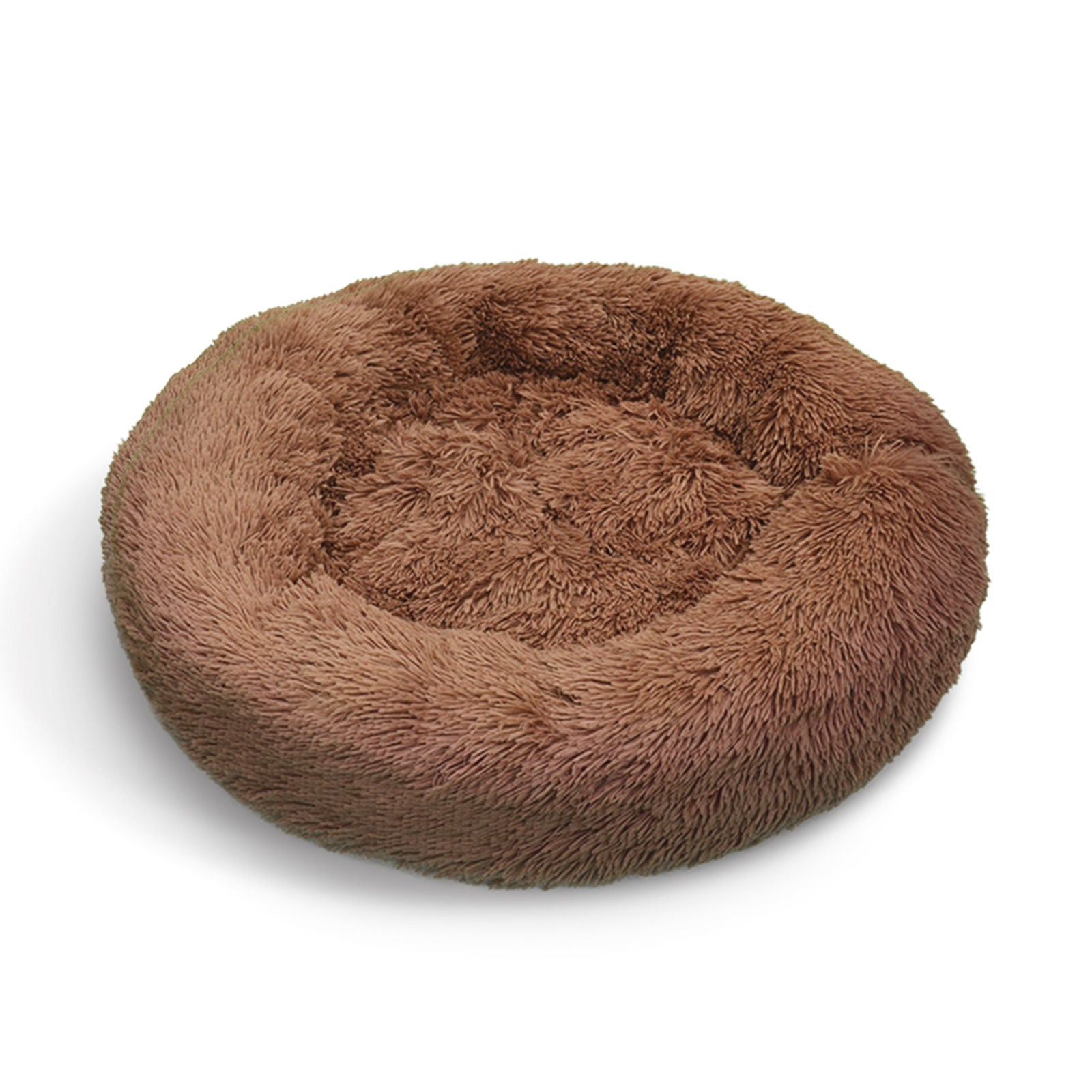 Pawfect find Luxurious Warm Plush Round Dog Bed - XL 100cm in Light Coffee
