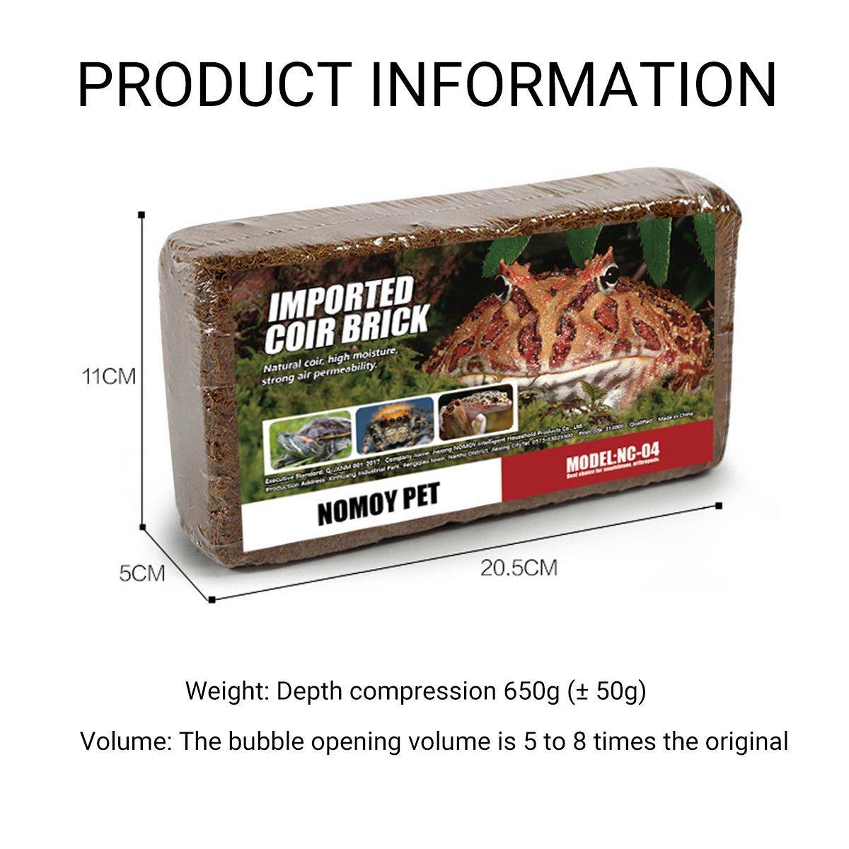 Natural Coconut Fibre Reptile Bedding Brick 650g Substrate for Tortoise Snake Spider