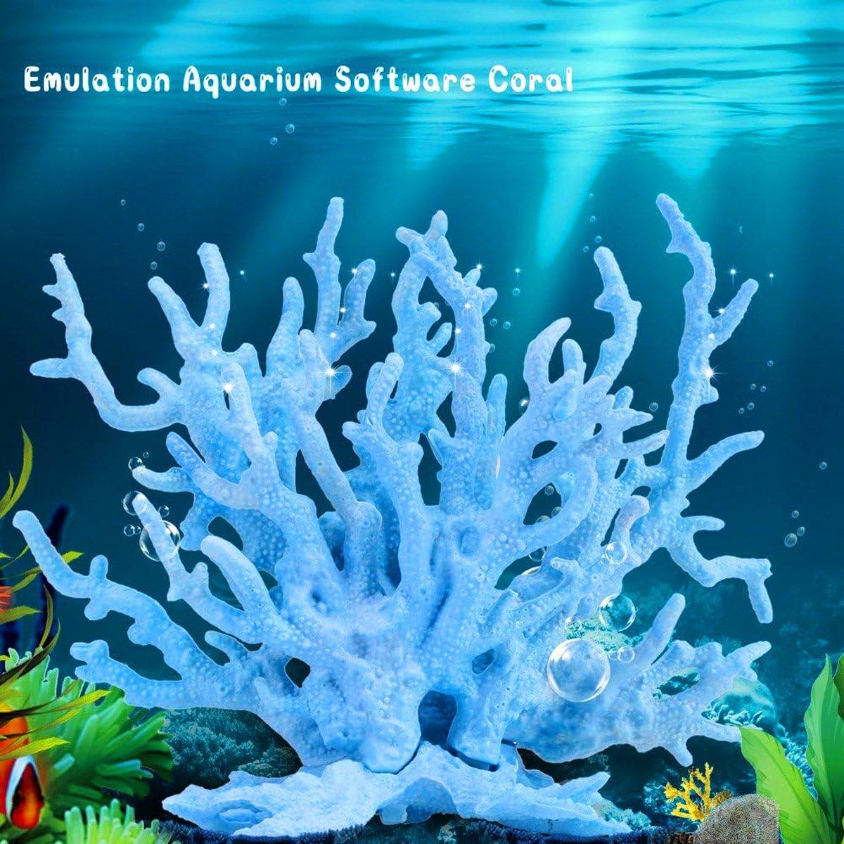 Soft Coral Realistic Water Plants Aquarium Decoration Fish Tank Seawater Set - Beige