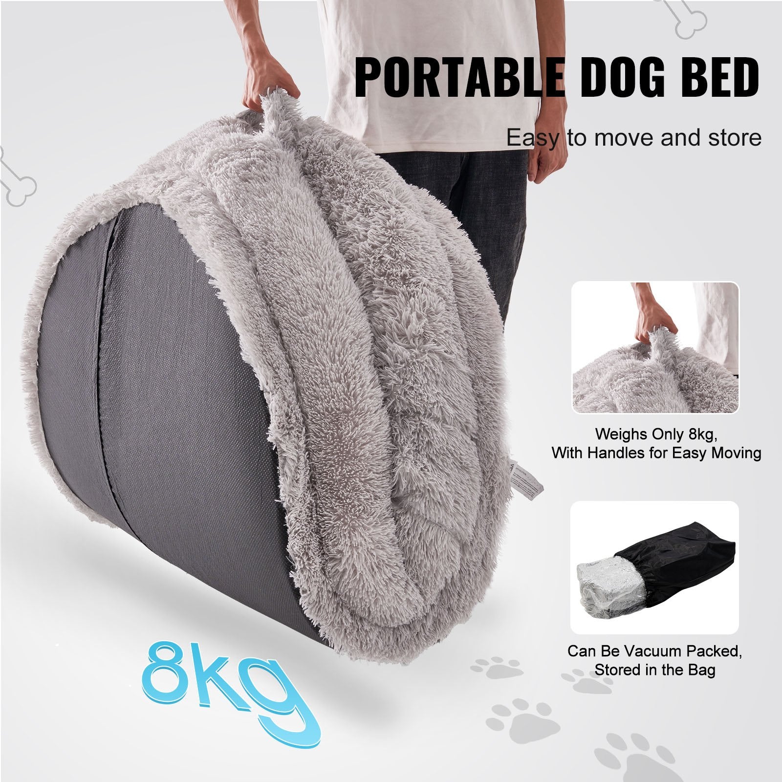 Pawfect find Luxurious Human Dog Bed - Cozy Washable PV Velvet Retreat for You & Your Furry Friend