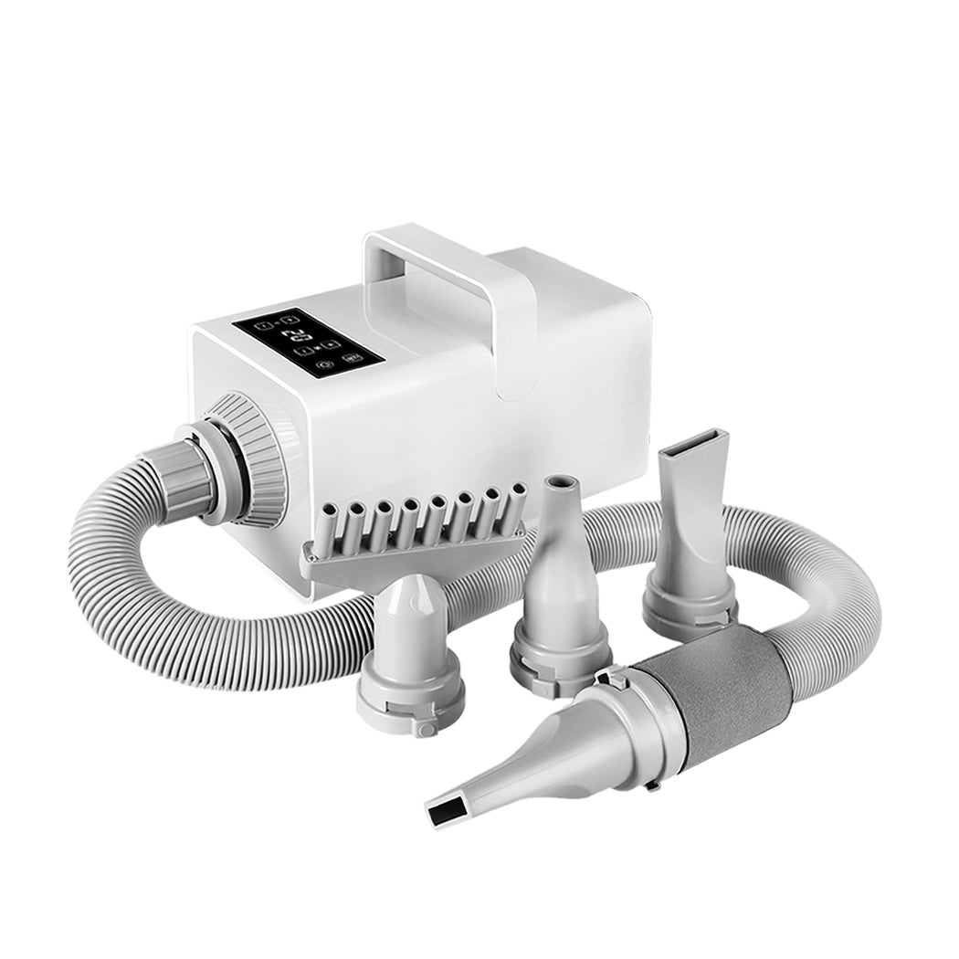 Dog Cat Pet Hair Dryer Grooming Blow Speed Hairdryer Blower Heater Blaster White - White