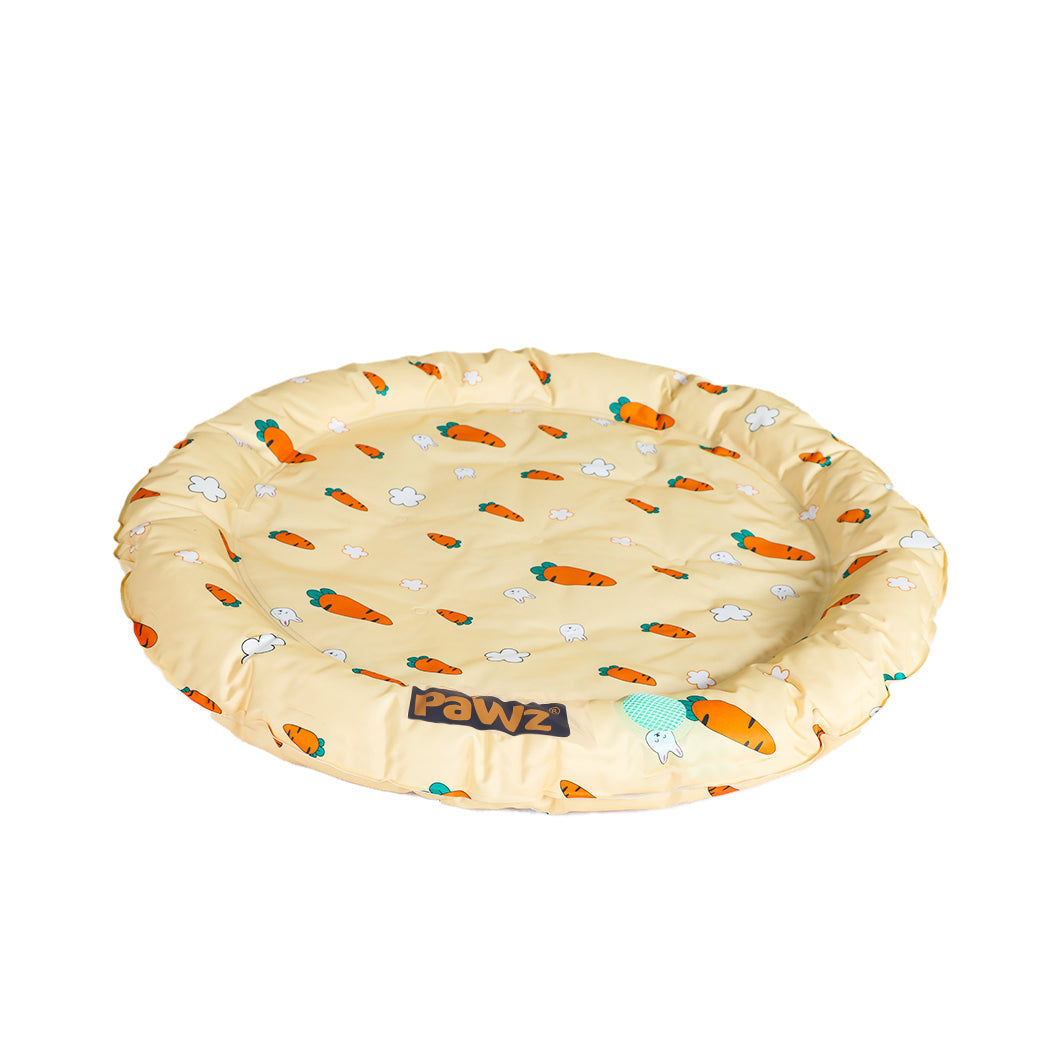 LARGE Dog Beds Pet Bolster Cool Gel Mat - Yellow