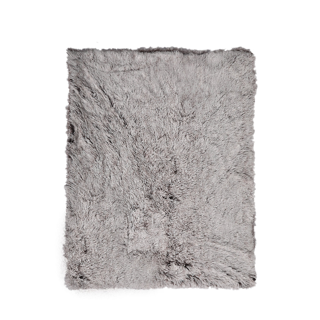 Dog Blanket Pet Cat Mat Puppy Warm Soft Plush Washable Reusable - Brown Large