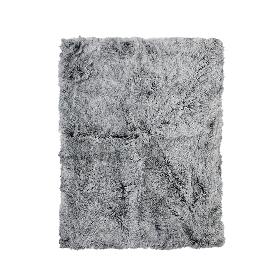 Dog Blanket Pet Cat Mat Puppy Warm Soft Plush Washable Reusable - Charcoal Large