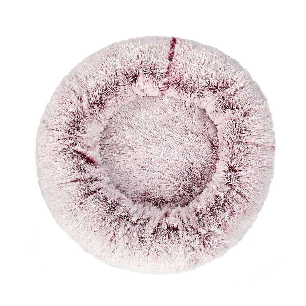 LARGE Dog Beds Pet Donut Nest Calming - Pink
