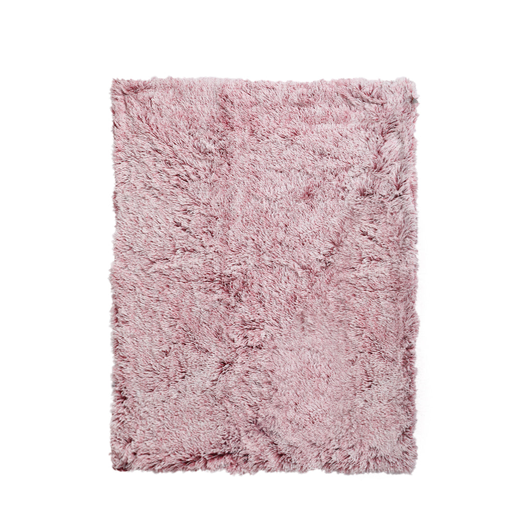 Dog Blanket Pet Cat Mat Puppy Warm Soft Plush Washable Reusable - Pink Large