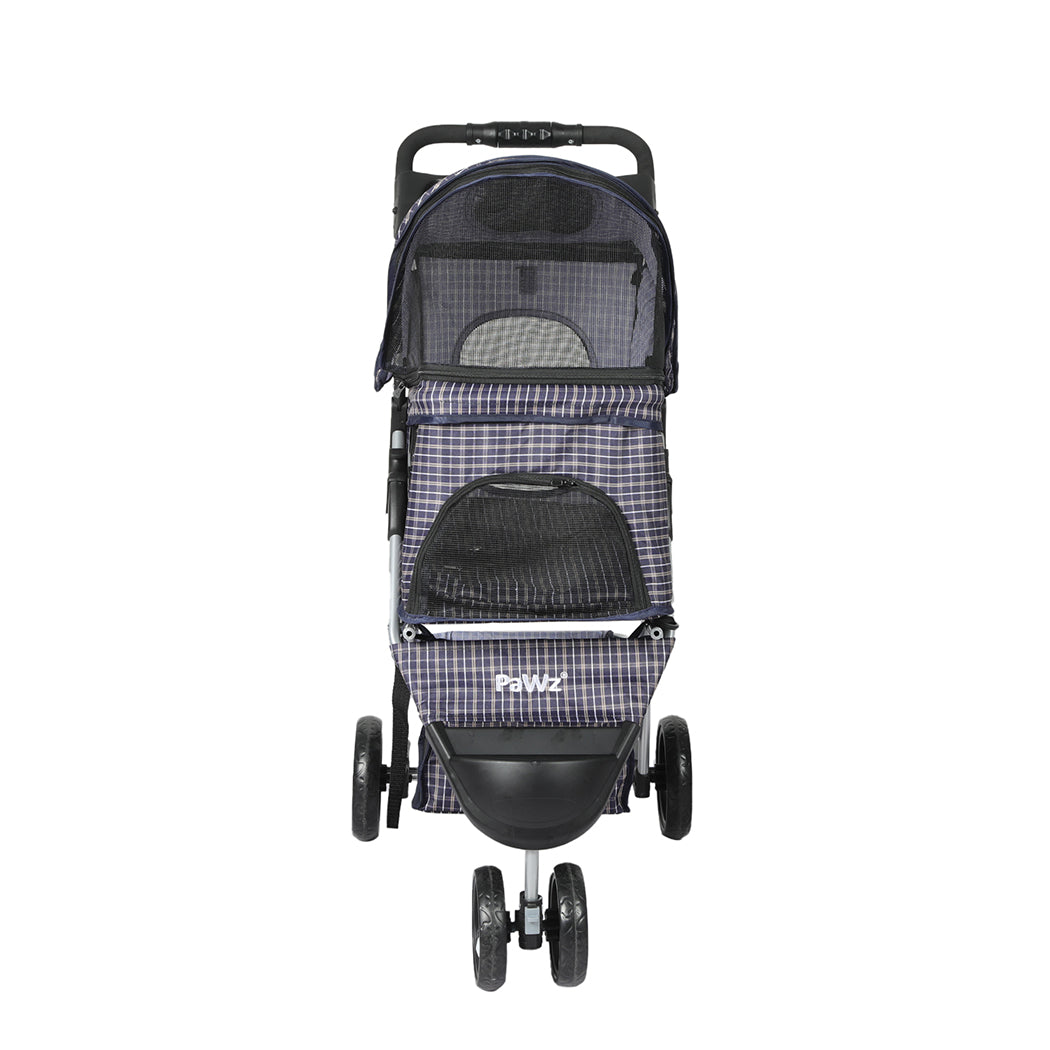 Pet Stroller 3 Wheels Dog Cat Cage Puppy Pushchair Travel Walk Carrier Pram
