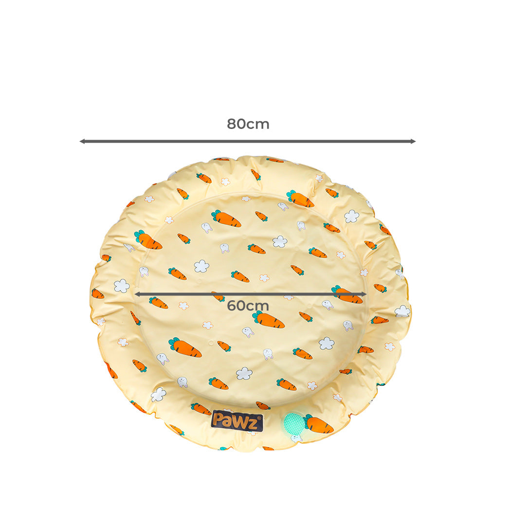 LARGE Dog Beds Pet Bolster Cool Gel Mat - Yellow