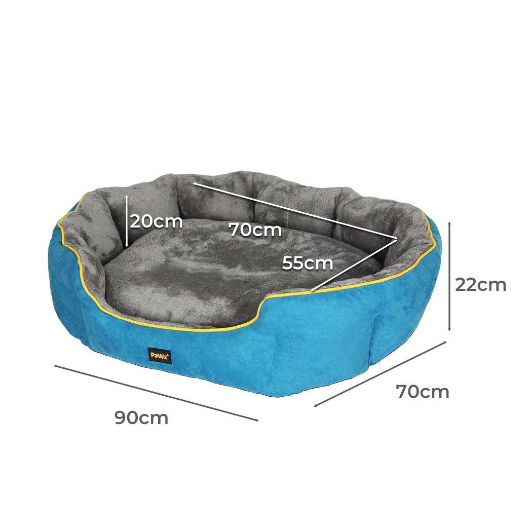 LARGE Dog Beds Electric Pet Heater Heated - Blue