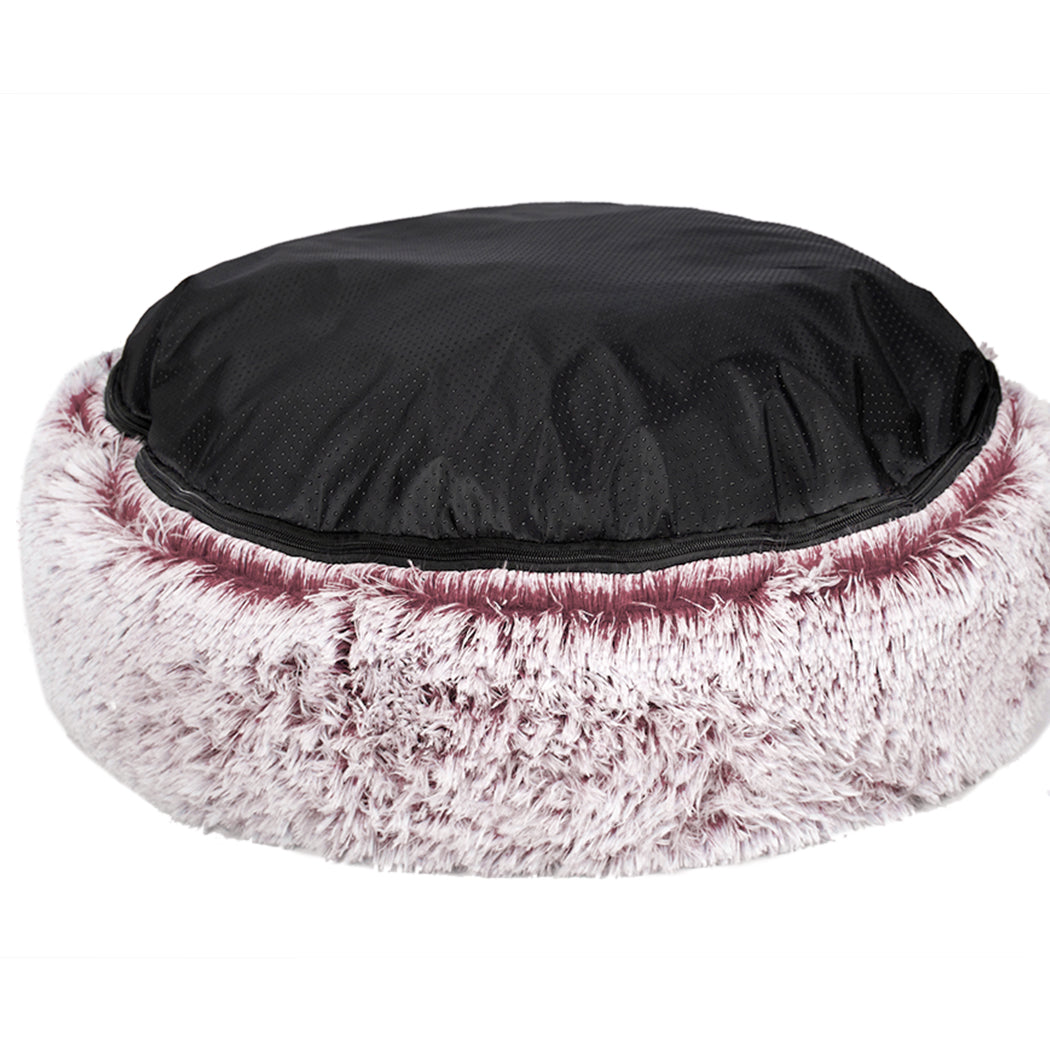 LARGE Dog Beds Pet Donut Nest Calming - Pink