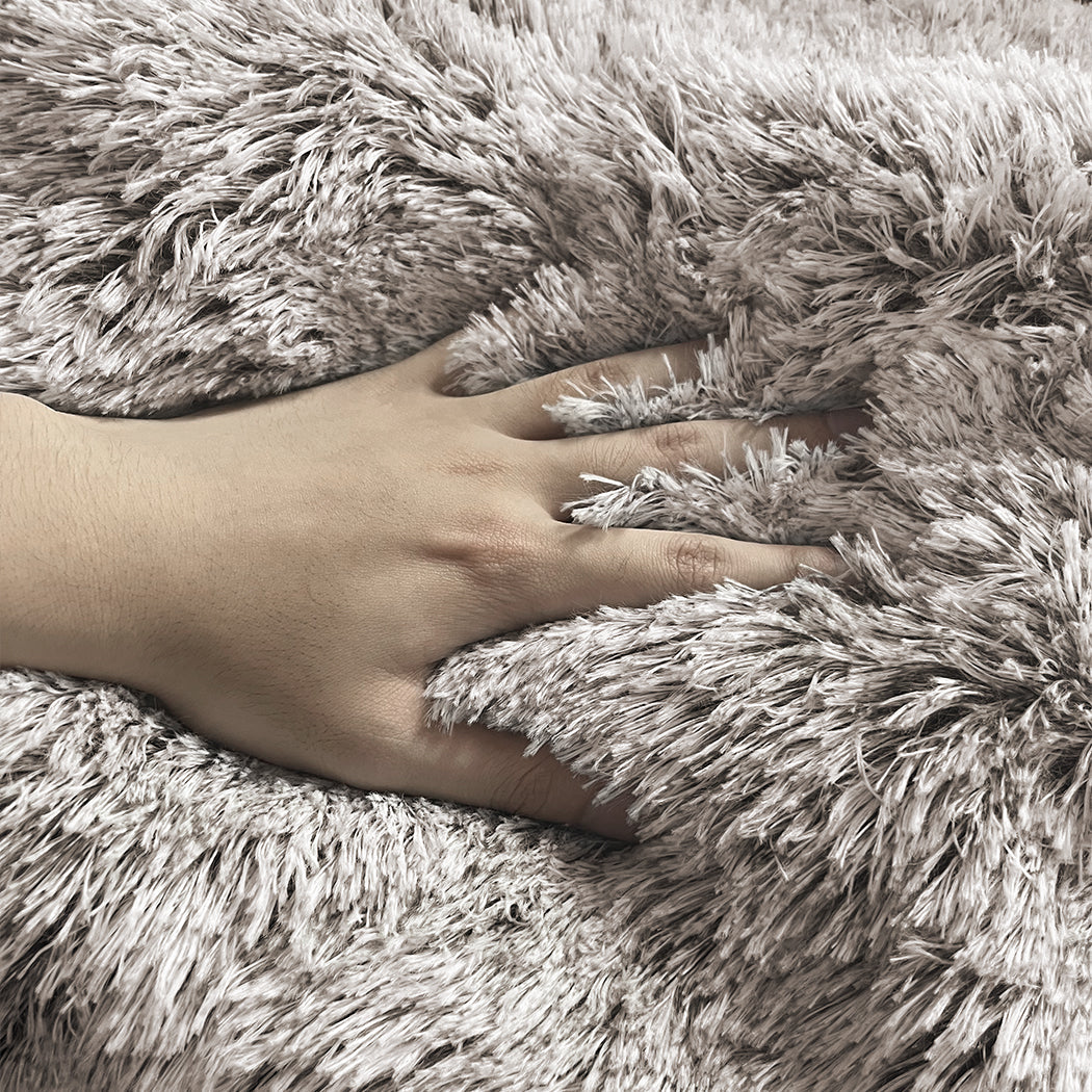 Dog Blanket Pet Cat Mat Puppy Warm Soft Plush Washable Reusable - Brown Large