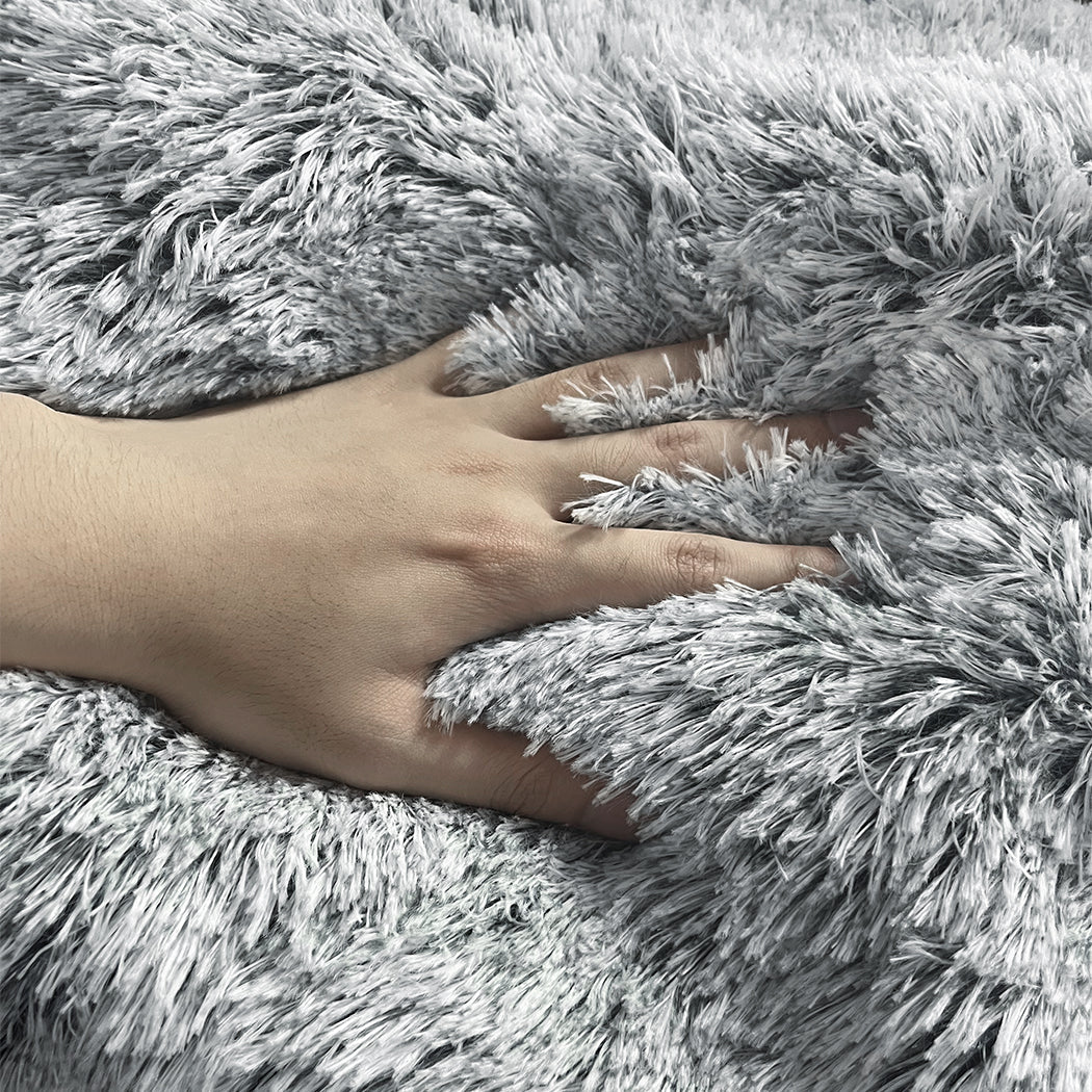 Dog Blanket Pet Cat Mat Puppy Warm Soft Plush Washable Reusable - Charcoal Large